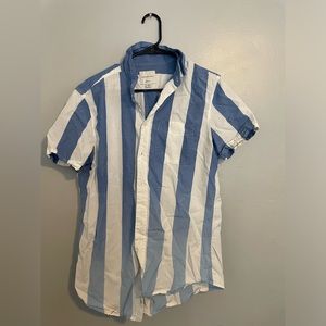 Blue striped button down